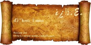 Ékes Emma névjegykártya
