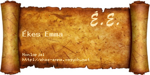 Ékes Emma névjegykártya