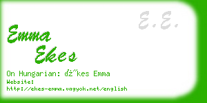 emma ekes business card